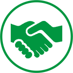 Handshake icon grün